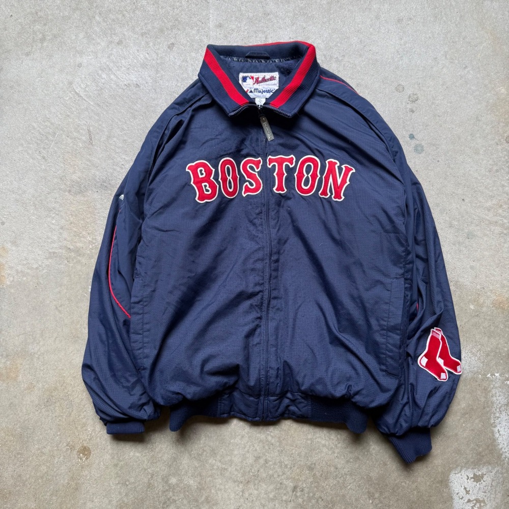 Vintage Majestic Boston Red Sox MLB Windbreaker Jacket Mens L